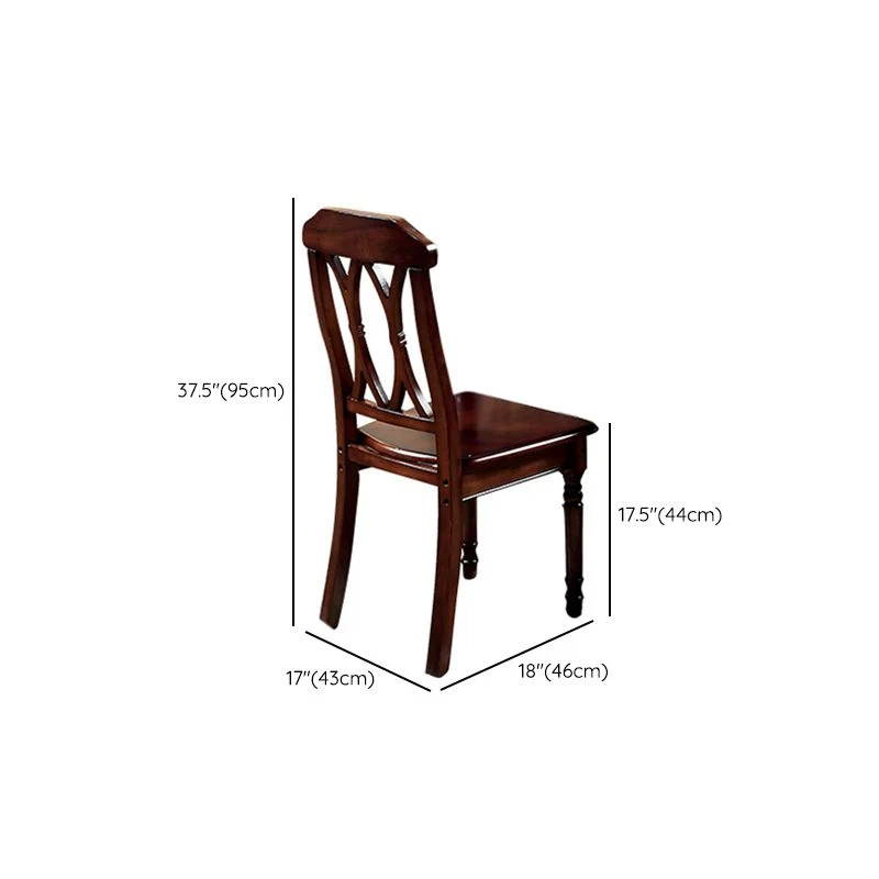 Set da sala da pranzo con sedia e tavolo da 7 pezzi Set da sala da pranzo legno massello Clearhalo