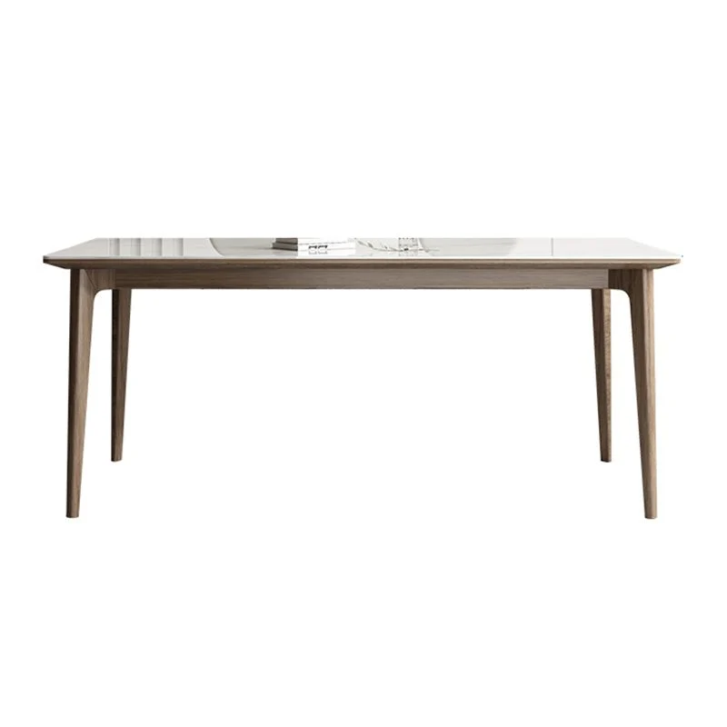 Set da sala da pranzo contemporaneo da 1/4/5/7 pezzi, mobili rettangolari pietra bianco Clearhalo