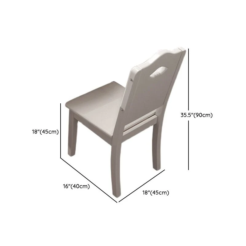 Set di sedia e tavolo da pranzo con piano finto marmo, 7 pezzi, bianco Clearhalo