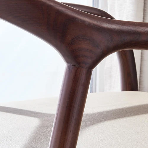Set di sedie da cucina con braccioli con schienale aperto, stile tradizionale, legno di frassino Clearhalo