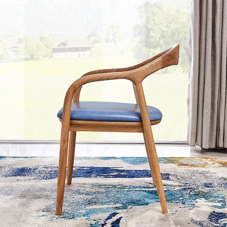 Set di sedie da cucina con braccioli con schienale aperto, stile tradizionale, legno di frassino Clearhalo