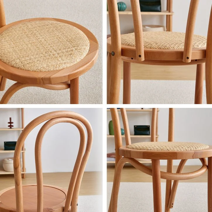 Set di sedie da cucina da pranzo stile moderno legno di faggio Windsor, sul lato posteriore Clearhalo
