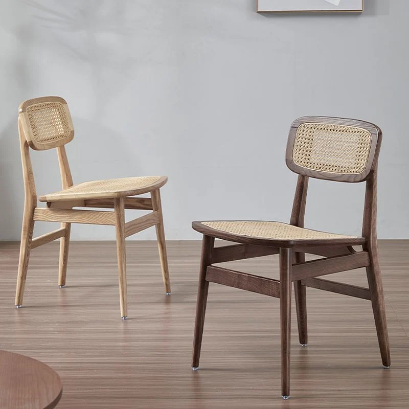 Set di sedie laterali con schienale aperto per sala da pranzo con sedia legno di frassino stile tradizionale Clearhalo