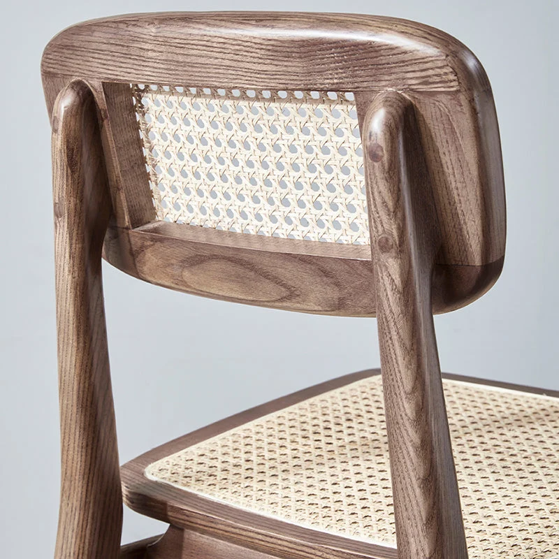 Set di sedie laterali con schienale aperto per sala da pranzo con sedia legno di frassino stile tradizionale Clearhalo