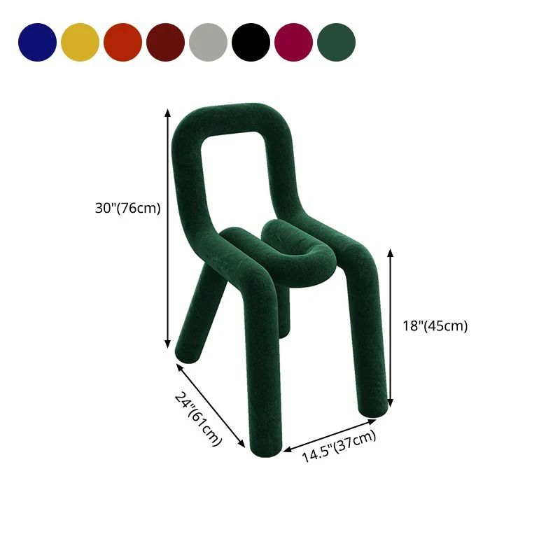 Set di sedie laterali con schienale aperto per cucina sala da pranzo con sedia velluto stile moderno Clearhalo