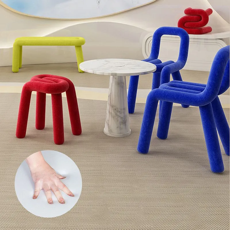 Set di sedie laterali con schienale aperto per cucina sala da pranzo con sedia velluto stile moderno Clearhalo
