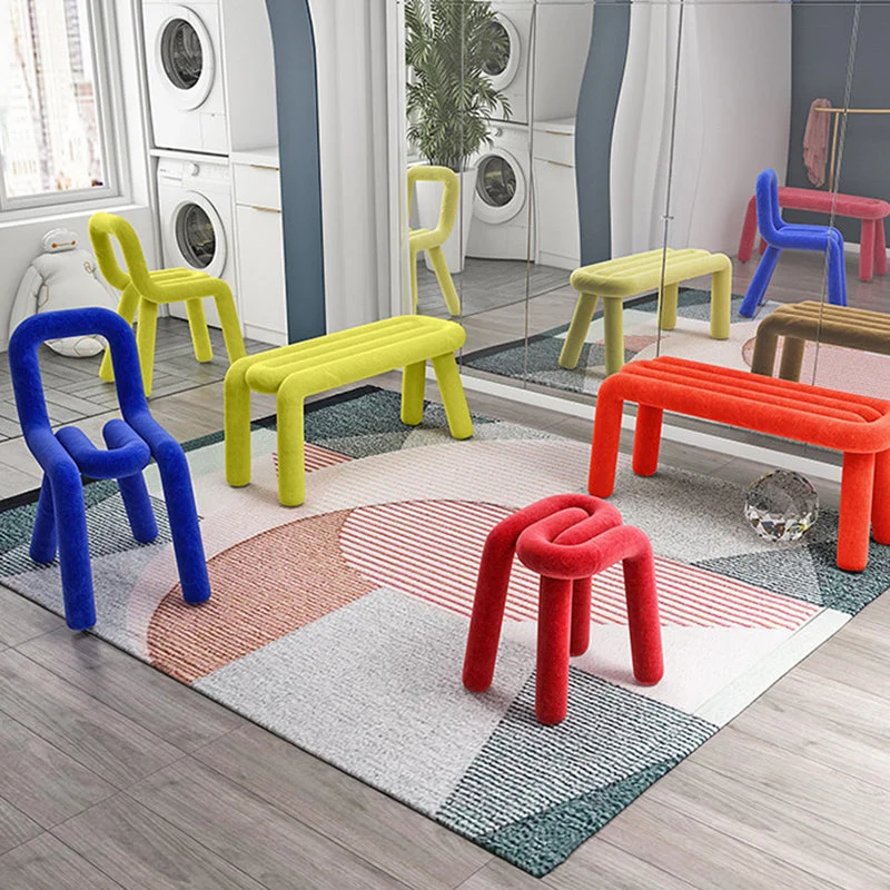 Set di sedie laterali con schienale aperto per cucina sala da pranzo con sedia velluto stile moderno Clearhalo