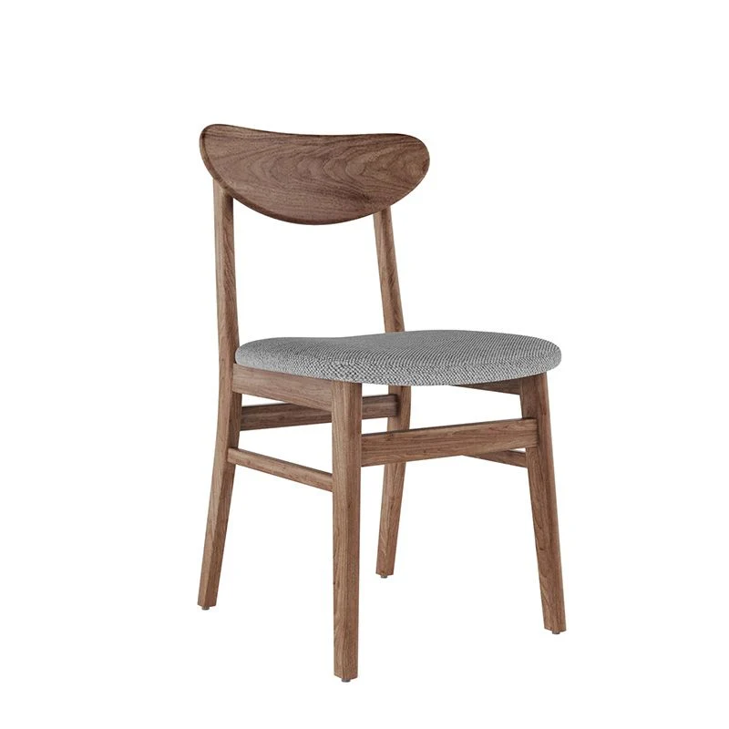 Set di sedie laterali legno massello da cucina contemporanea con schienale aperto Clearhalo