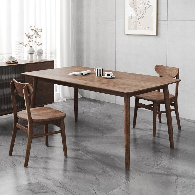 Set di sedie laterali legno massello da cucina contemporanea con schienale aperto Clearhalo
