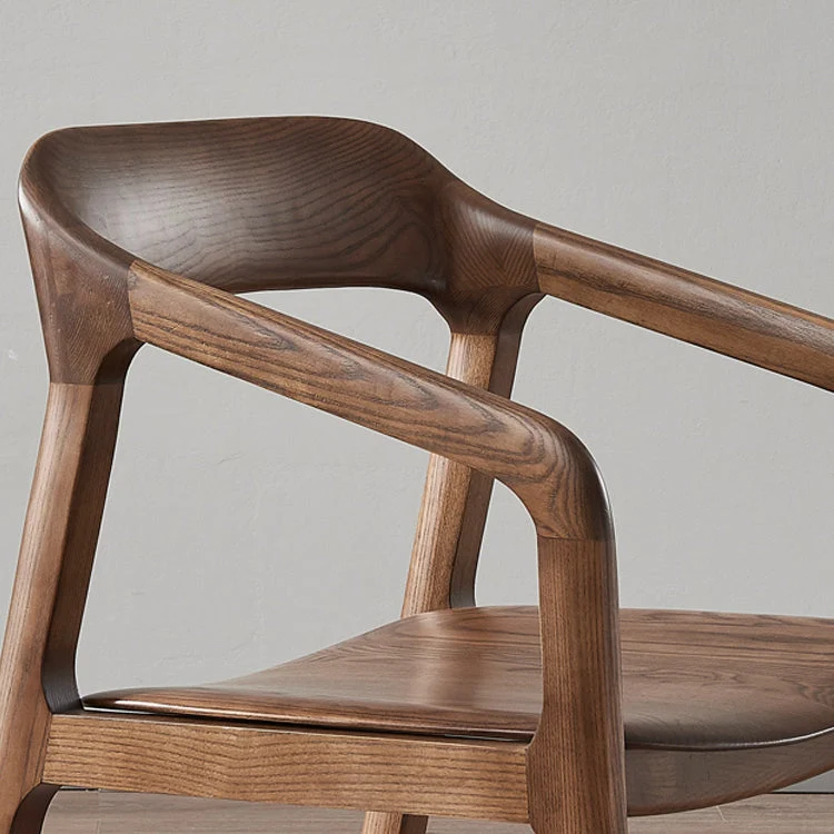 Set di sedie legno di frassino stile tradizionale, poltrone da pranzo con schienale aperto e cucina Clearhalo