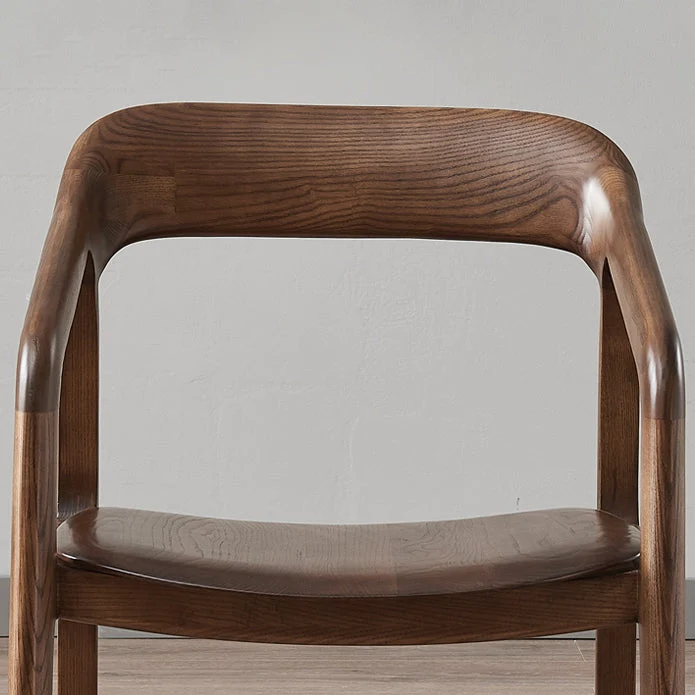 Set di sedie legno di frassino stile tradizionale, poltrone da pranzo con schienale aperto e cucina Clearhalo
