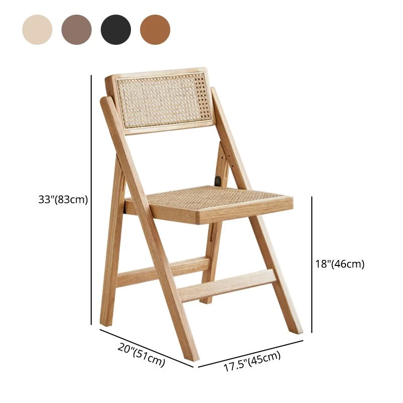 Set di sedie legno di gomma stile moderno, sedia da pranzo singola da cucina con lato posteriore aperto Clearhalo
