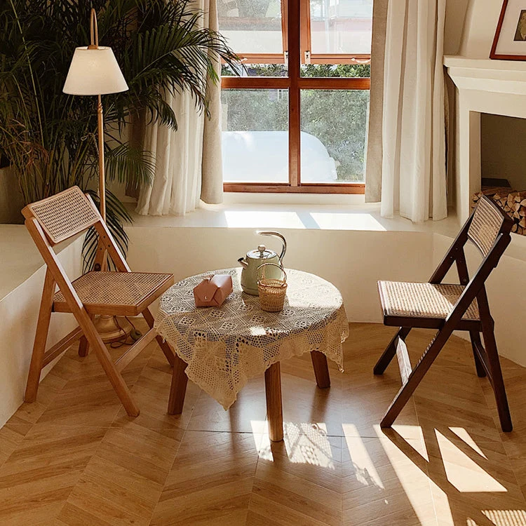 Set di sedie legno di gomma stile moderno, sedia da pranzo singola da cucina con lato posteriore aperto Clearhalo