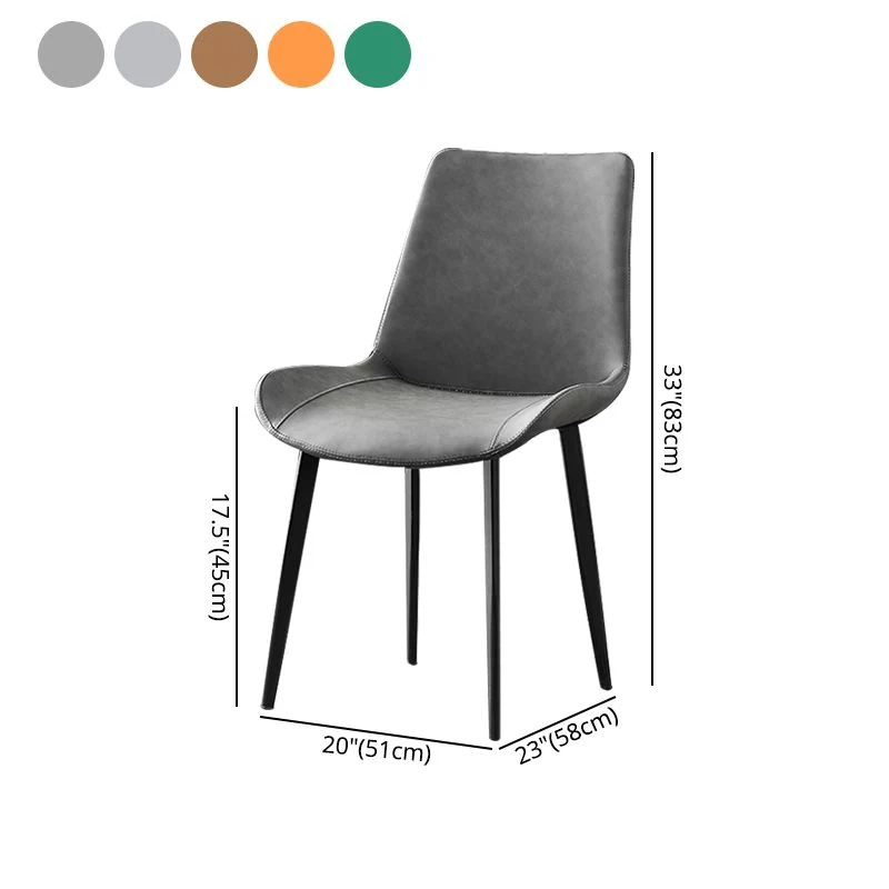 Set di sedie metallo stile industriale, sedia da sala da pranzo da cucina, con retro solido Clearhalo