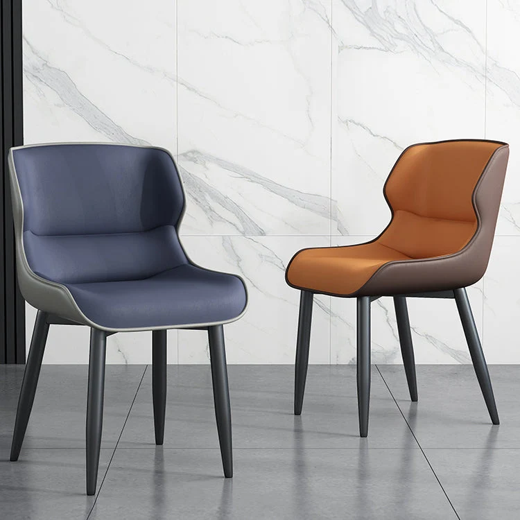 Set di sedie metallo stile industriale, sedie laterali per sala da pranzo e cucina Clearhalo