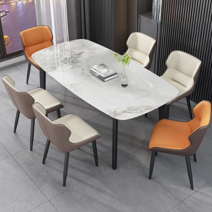 Set di sedie metallo stile industriale, sedie laterali per sala da pranzo e cucina Clearhalo