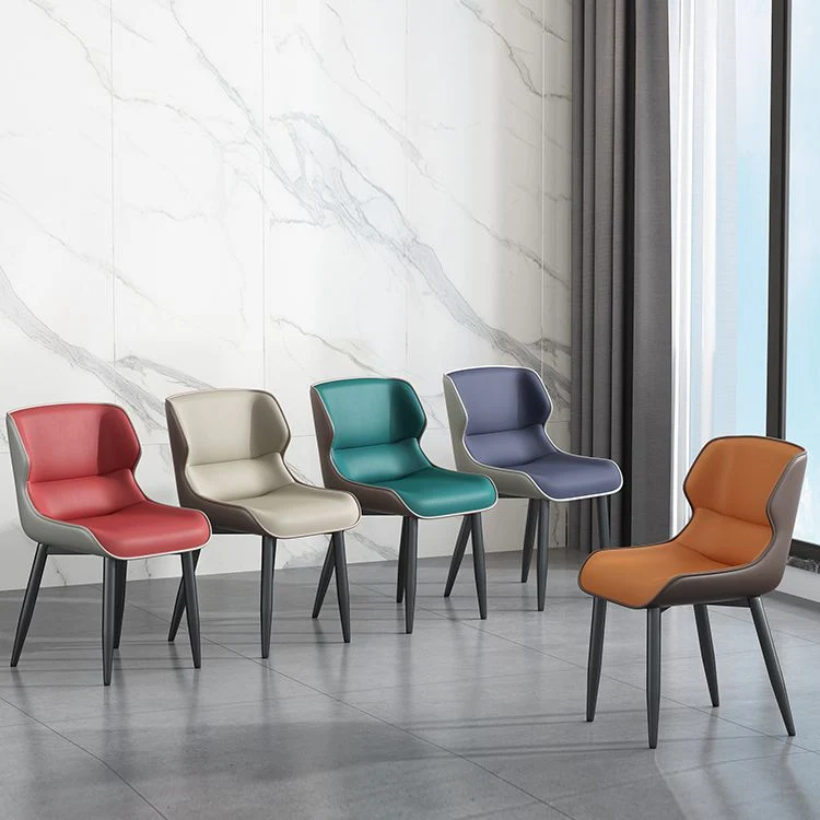 Set di sedie metallo stile industriale, sedie laterali per sala da pranzo e cucina Clearhalo