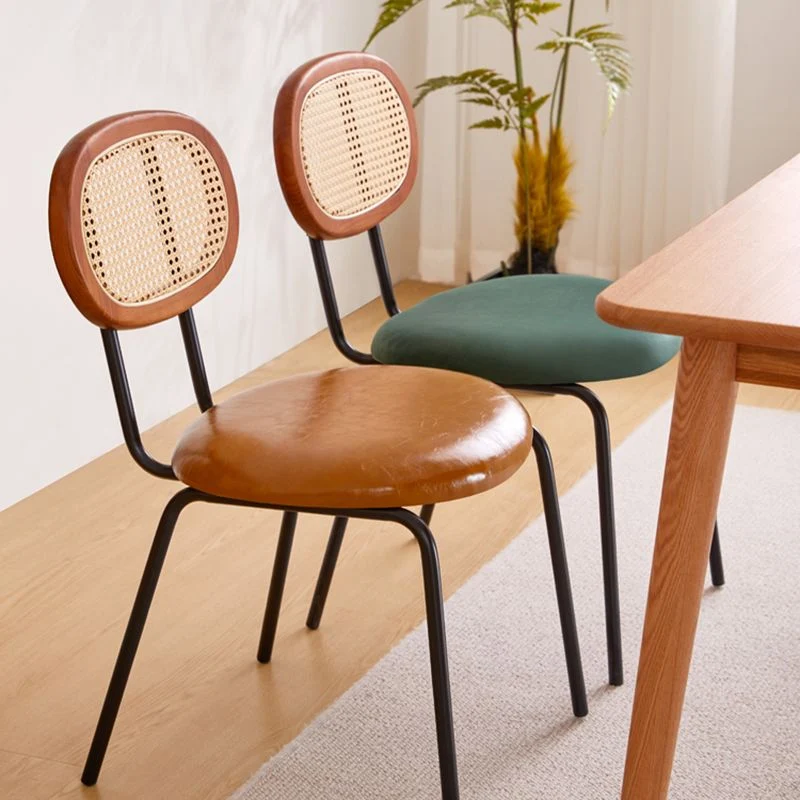 Set di sedie metallo stile moderno con sedie per sala da pranzo da cucina con retro aperto Clearhalo