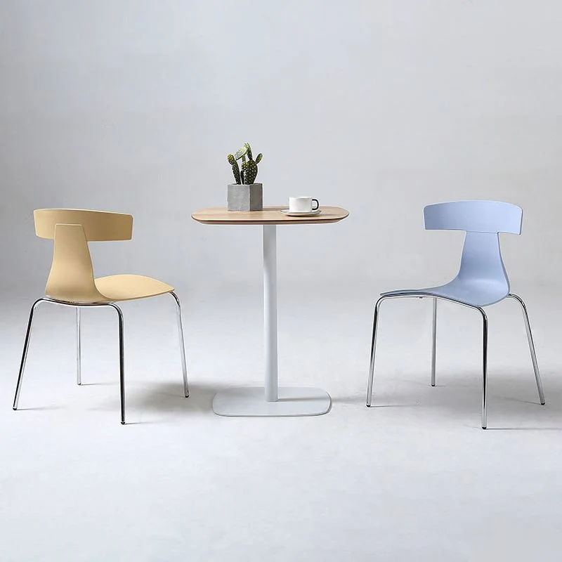Set di sedie metallo stile moderno, sedia da pranzo da cucina con schienale doghe Clearhalo