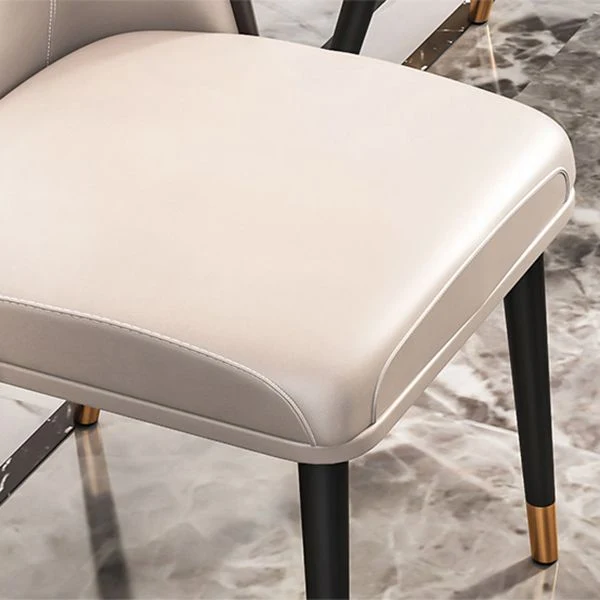 Set di sedie metallo stile scandinavo Parsons, sedie per sala da pranzo e cucina Clearhalo