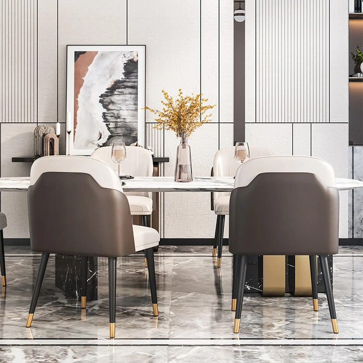 Set di sedie metallo stile scandinavo Parsons, sedie per sala da pranzo e cucina Clearhalo