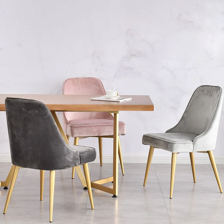 Set di sedie metallo stile scandinavo per cucina, sala da pranzo, set di sedie con schienale solido Clearhalo