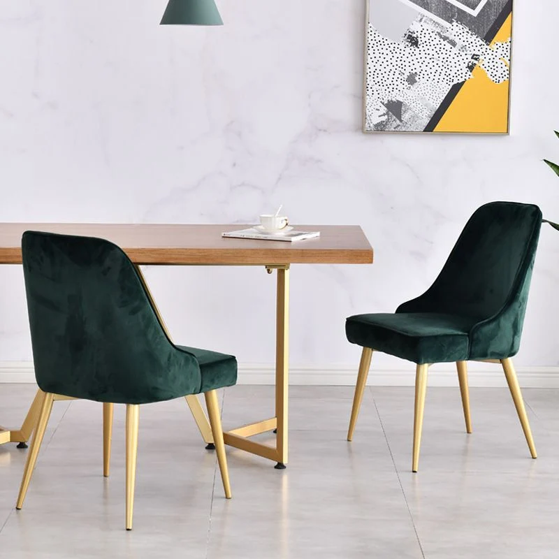 Set di sedie metallo stile scandinavo per cucina, sala da pranzo, set di sedie con schienale solido Clearhalo