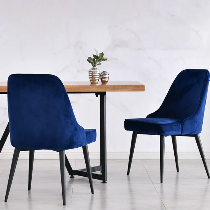 Set di sedie metallo stile scandinavo per cucina, sala da pranzo, set di sedie con schienale solido Clearhalo