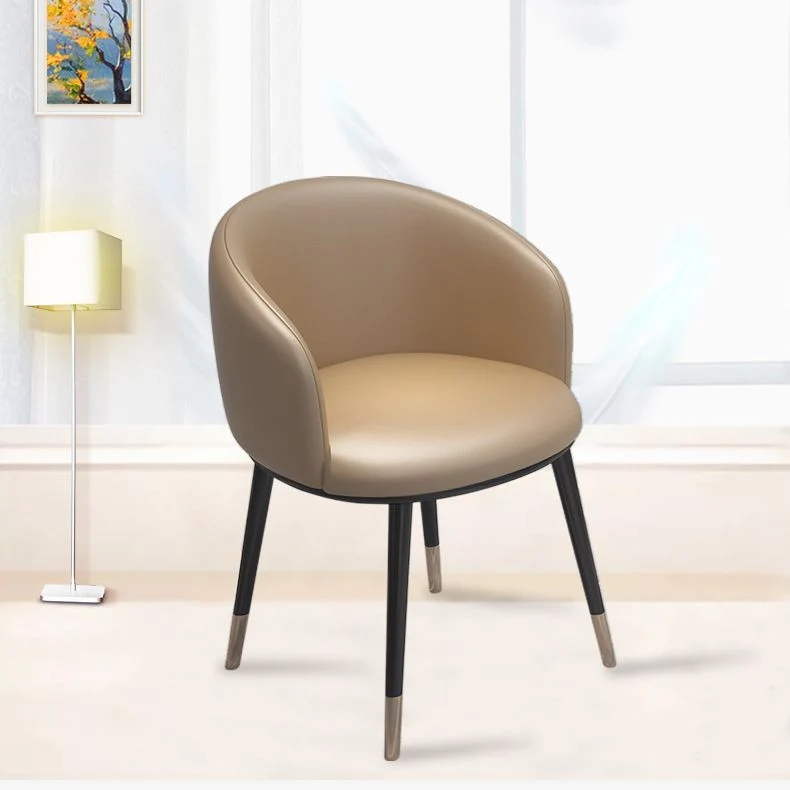 Set di sedie per sala da pranzo da cucina, stile scandinavo, metallo, con schienale massiccio Clearhalo