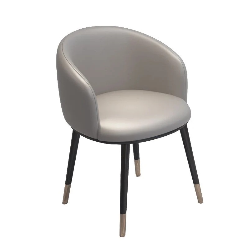 Set di sedie per sala da pranzo da cucina, stile scandinavo, metallo, con schienale massiccio Clearhalo