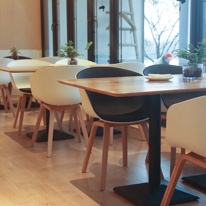 Set di sedie per sala da pranzo plastica con schienale alato per interni scandinavi per la casa Clearhalo