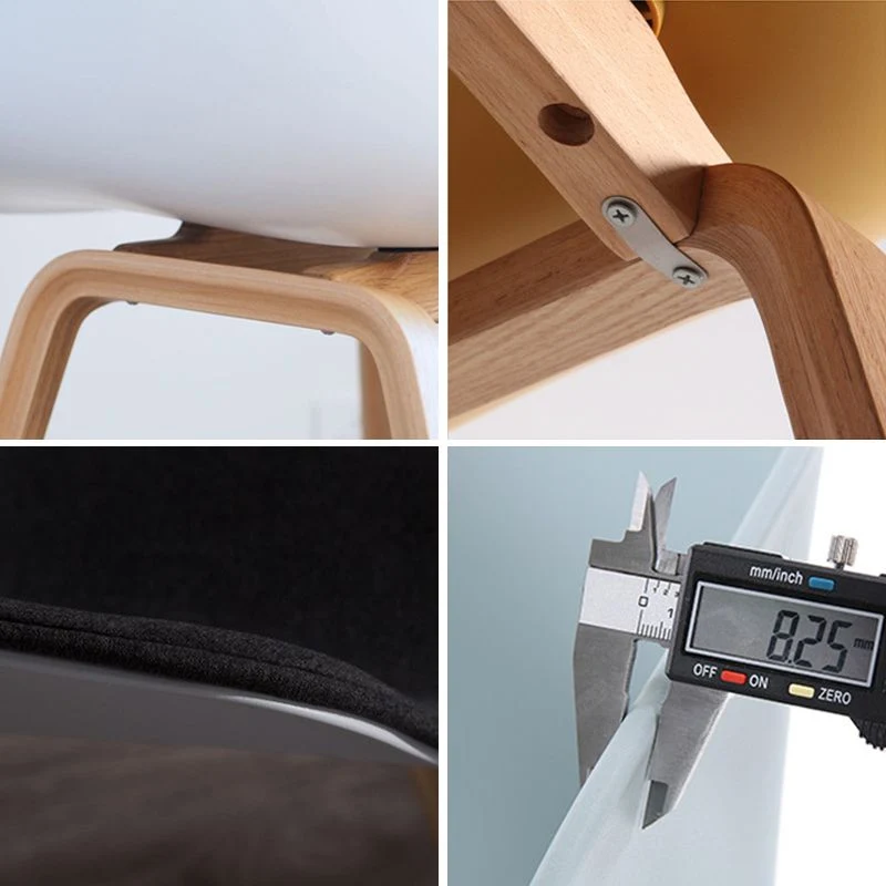 Set di sedie per sala da pranzo plastica con schienale alato per interni scandinavi per la casa Clearhalo