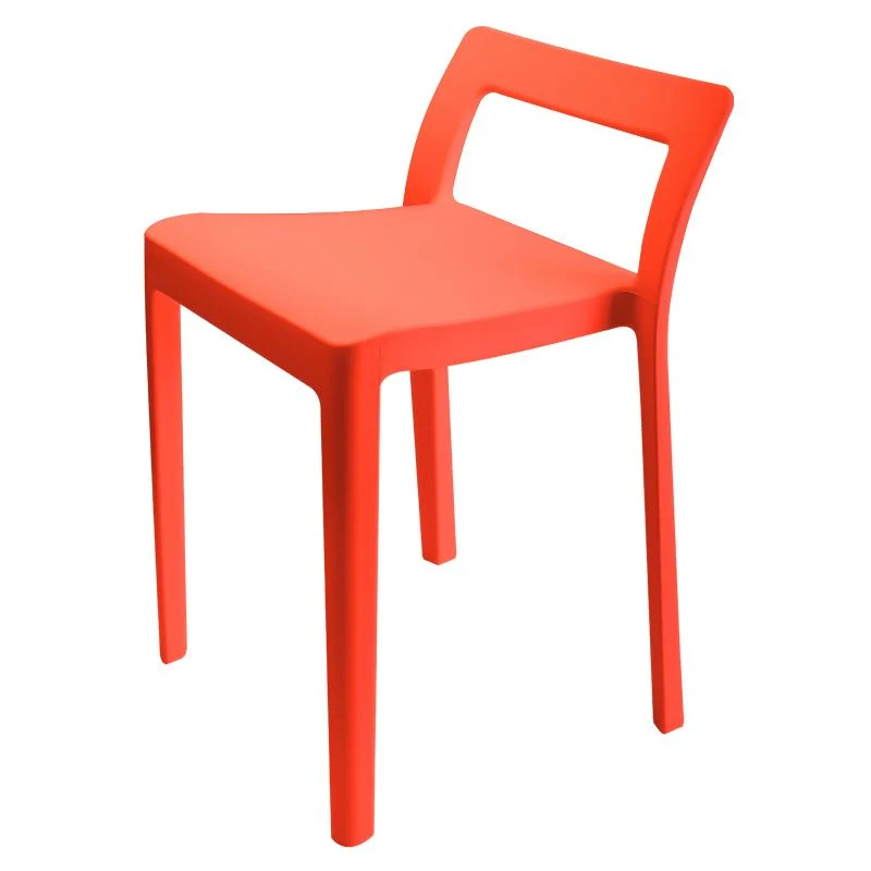 Set di sedie plastica stile moderno per sala da pranzo, cucina, sedie laterali con schienale aperto Clearhalo