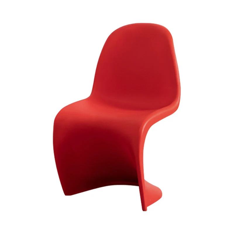 Set di sedie plastica stile scandinavo per sala da pranzo, sedie laterali con schienale solido Clearhalo