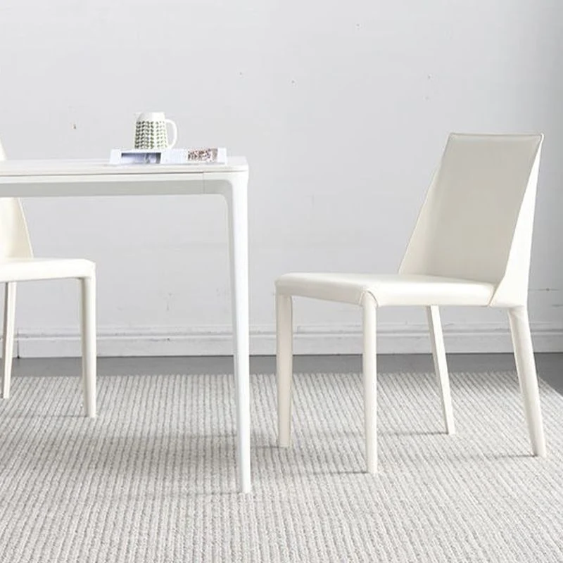 Set di sedie da pranzo 1/2/5/6/7 pezzi Set tavolo da pranzo pietra sinterizzata forma rettangolare Clearhalo