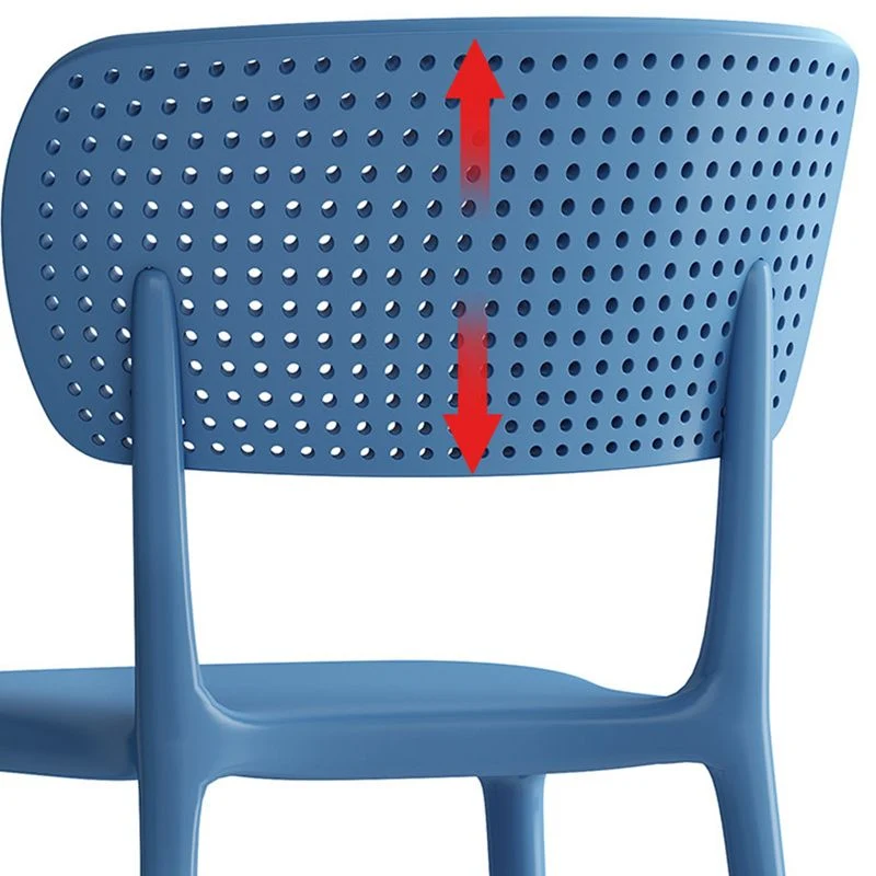 Set di sedie da pranzo moderne per interni ed esterni plastica con schienale aperto Clearhalo