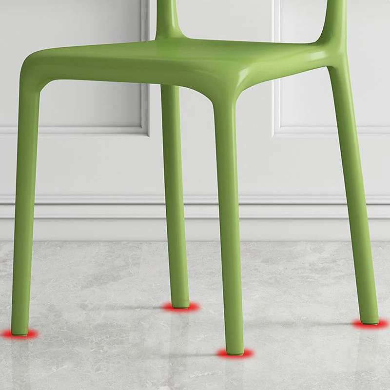 Set di sedie da pranzo moderne per interni ed esterni plastica con schienale aperto Clearhalo