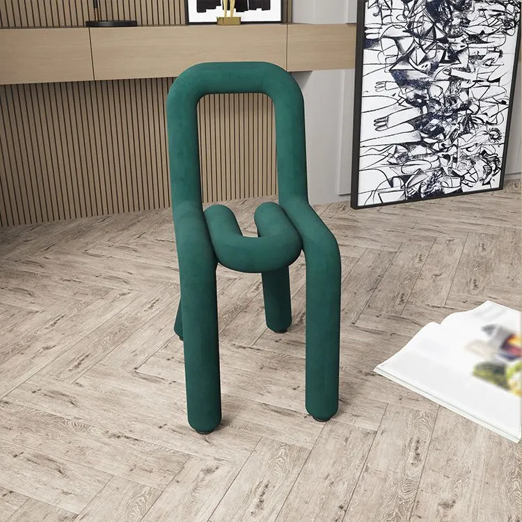 Set di sedie da pranzo velluto stile contemporaneo con apertura sul retro e lato posteriore Clearhalo