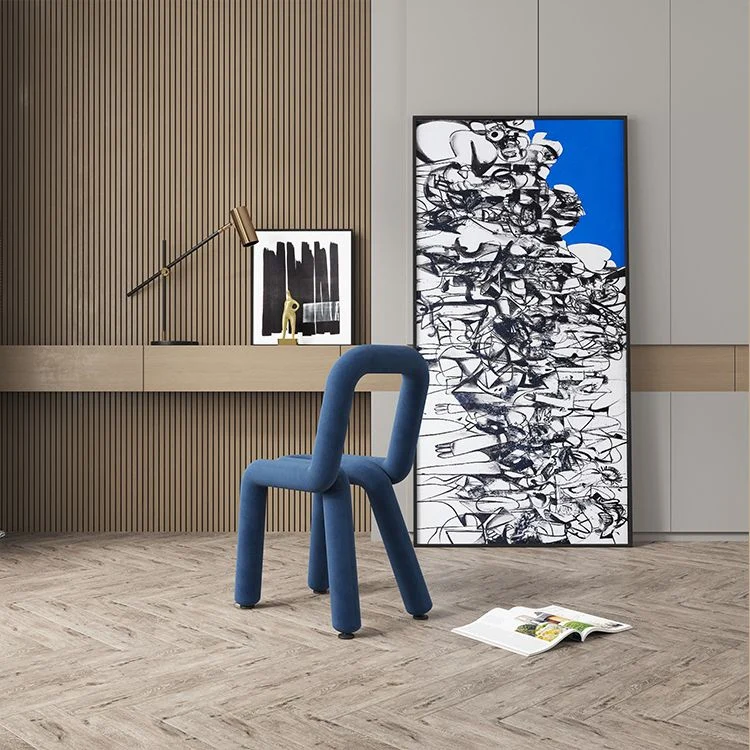 Set di sedie da pranzo velluto stile contemporaneo con apertura sul retro e lato posteriore Clearhalo