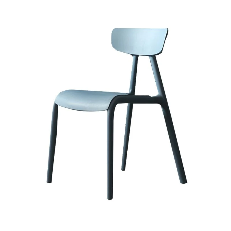 Set di sedie senza braccioli con schienale aperto stile moderno, sedia laterale plastica da cucina Clearhalo
