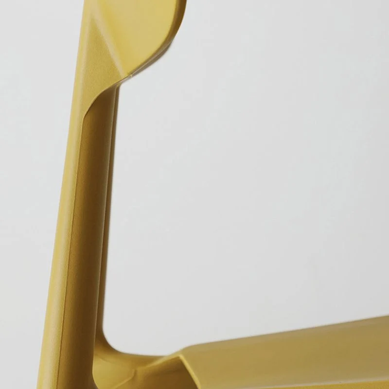 Set di sedie senza braccioli con schienale aperto stile moderno, sedia laterale plastica da cucina Clearhalo