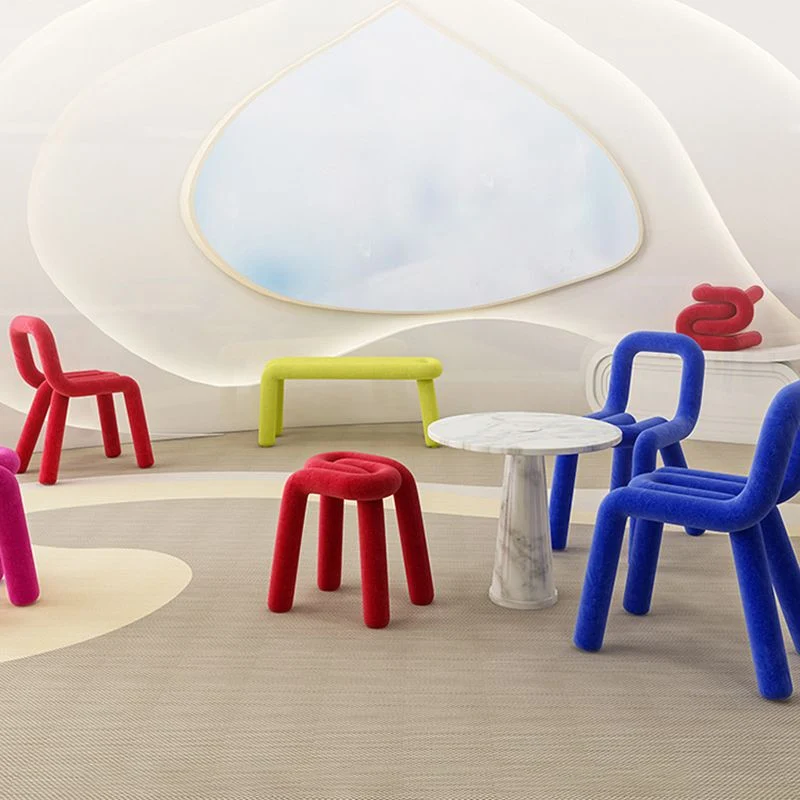 Set di sedie velluto stile moderno, sedie da cucina da pranzo con lato posteriore aperto Clearhalo