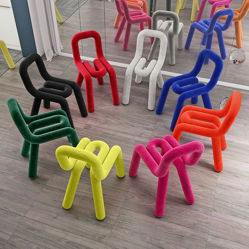 Set di sedie velluto stile moderno, sedie da cucina da pranzo con lato posteriore aperto Clearhalo