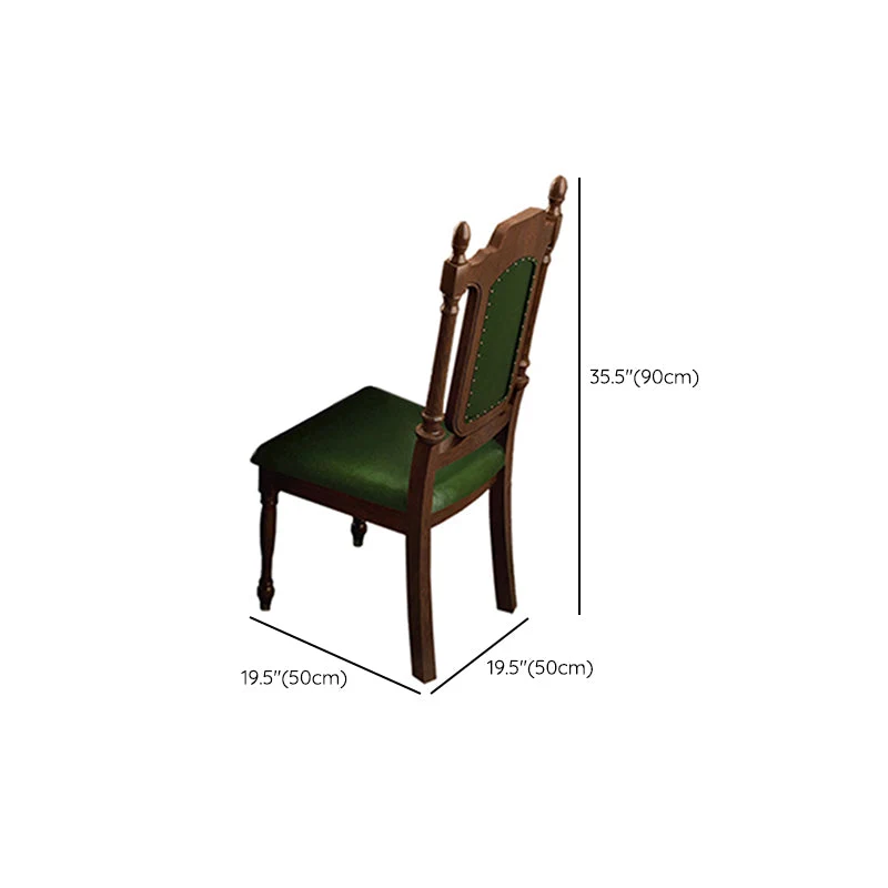 Set di tavoli da pranzo da 7 pezzi Set di mobili per sala da pranzo rettangolare legno massello Clearhalo