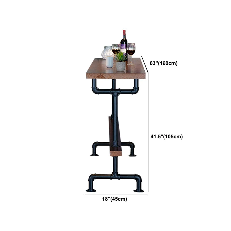 Set tavolo da bar industriale Set bancone da 1/9 pezzi con base nera Clearhalo