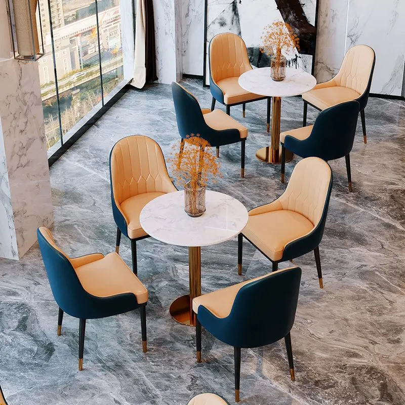 Set da tavolo dinette stile glam Set da pranzo rotondo da 1/2/5 pezzi per la casa Clearhalo