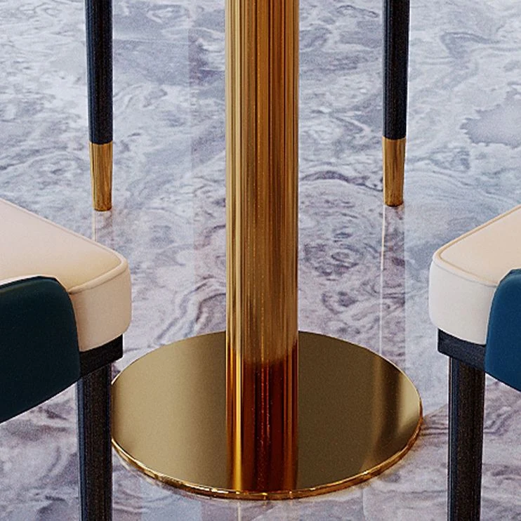 Set da tavolo dinette stile glam Set da pranzo rotondo da 1/2/5 pezzi per la casa Clearhalo