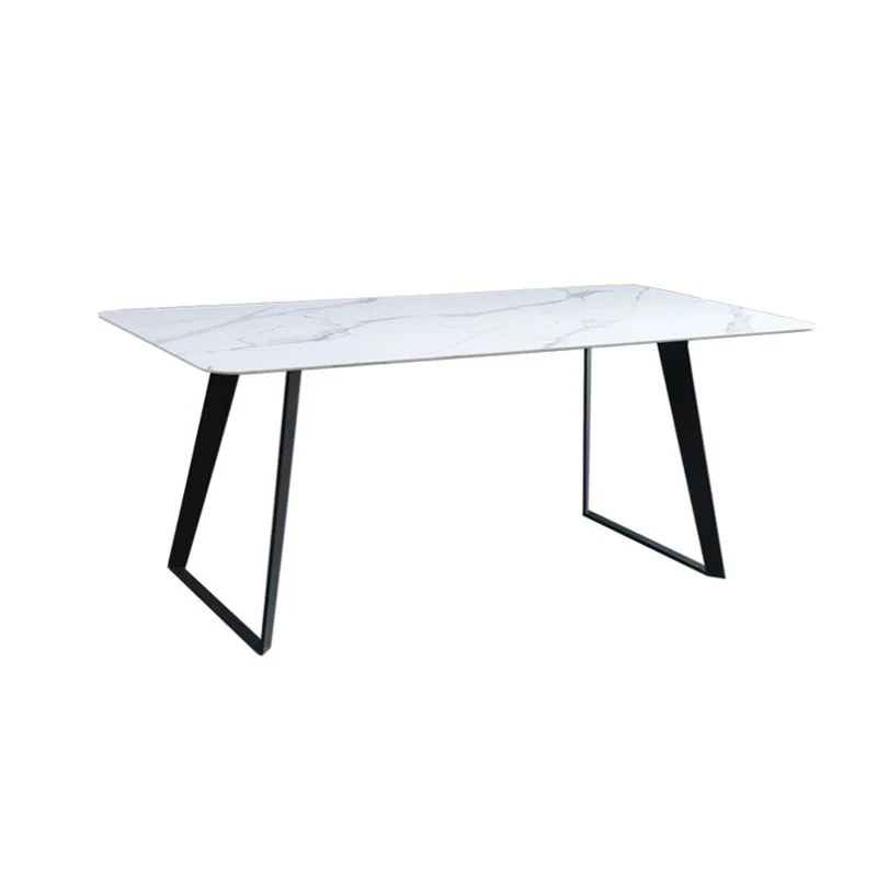 Set da tavolo moderno rettangolare pietra sinterizzata Set da pranzo da 1/2/5/7 pezzi Clearhalo