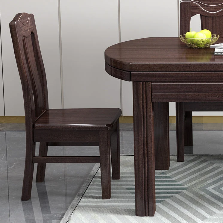 Set tavolo da pranzo allungabile 5/7/9 pezzi con set di mobili da cucina con base legno Clearhalo