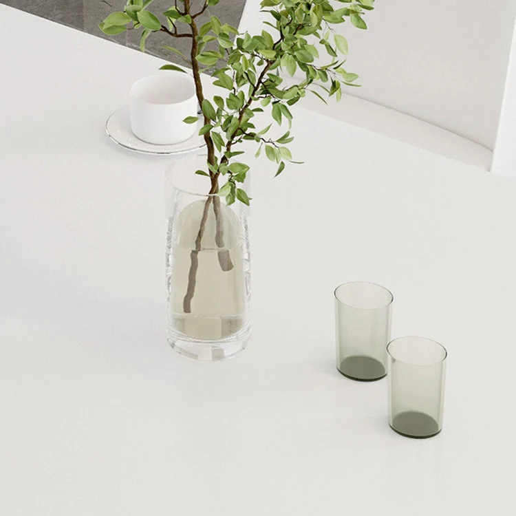 Set tavolo da pranzo bianco 1/3/4/5 pezzi Tavolo da pranzo moderno con sedie Clearhalo